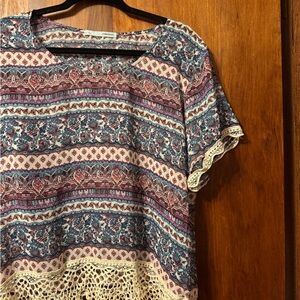 Maurices Top with Crochet Details